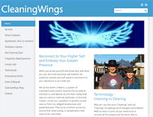 Tablet Screenshot of cleaningwings.com